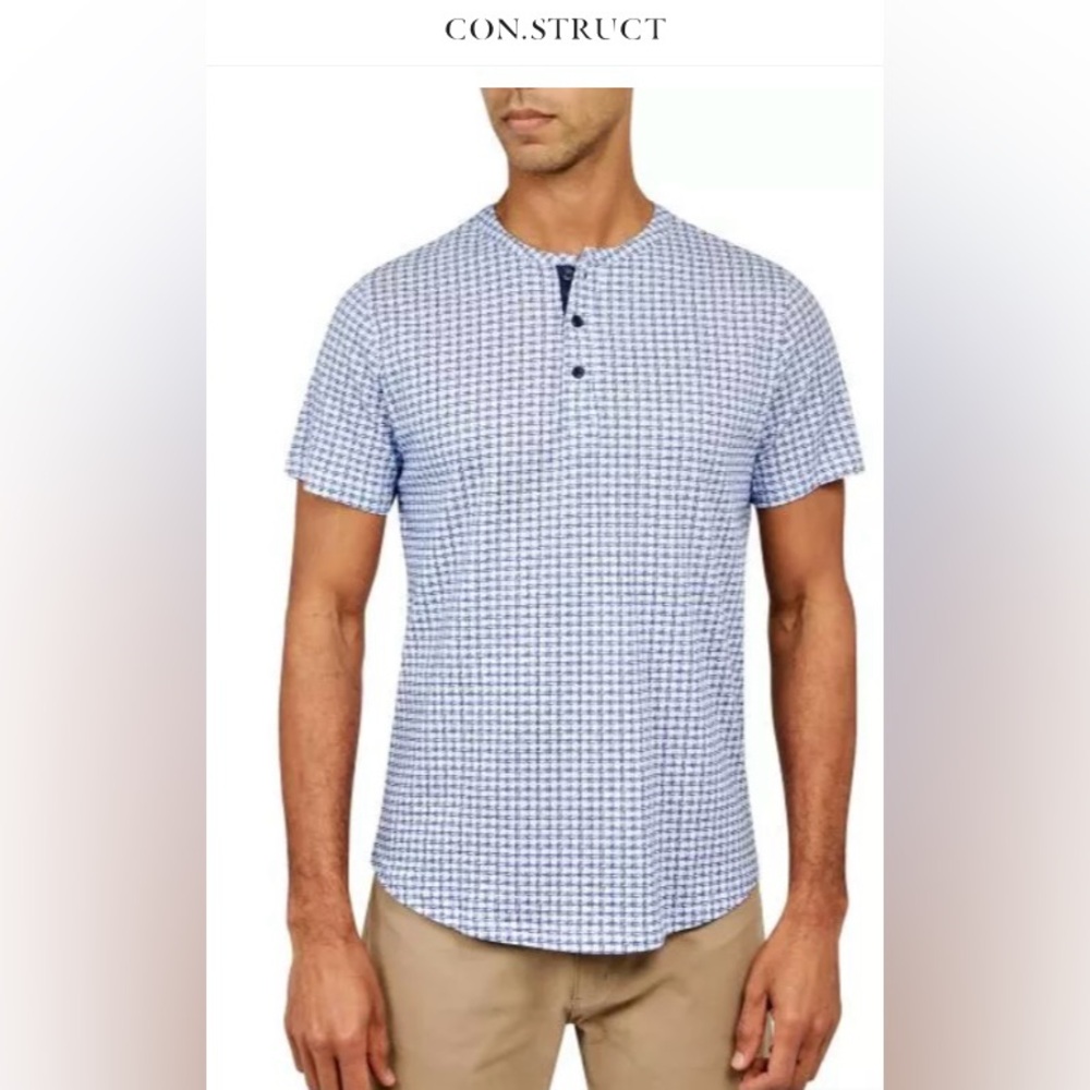 L Slim fit Con.struct short sleeve Henley shirt Men’s Large